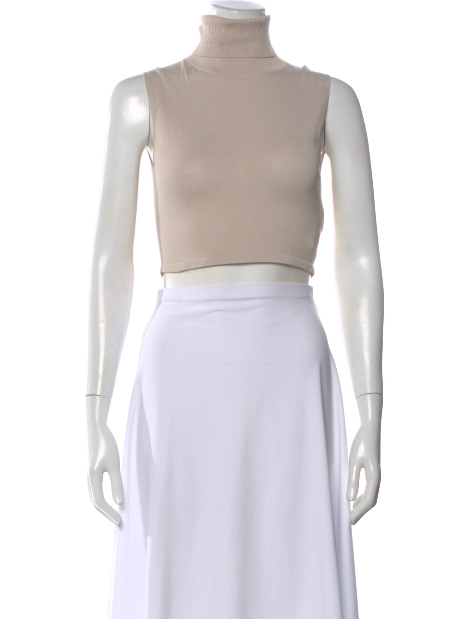Aya Muse Mock Neck Sleeveless Crop Top