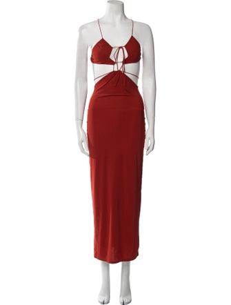 AMAZUÌN Halterneck Long Dress