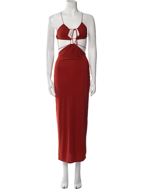 AMAZUÌN Halterneck Long Dress