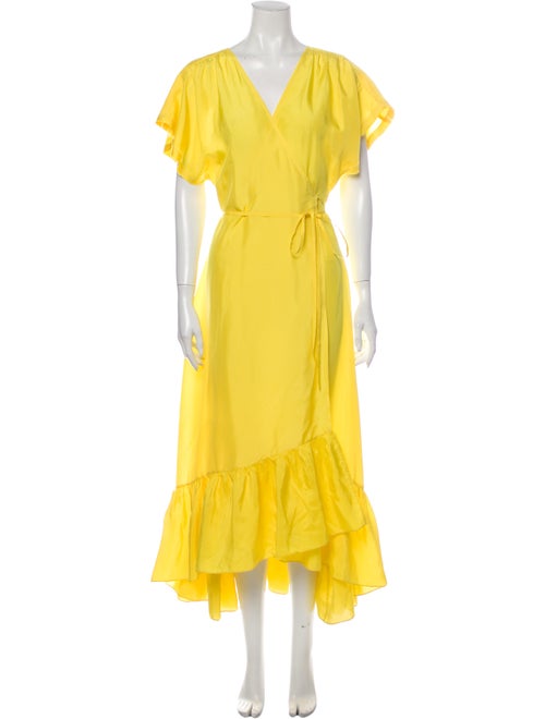 Anaak Silk Long Dress Yellow