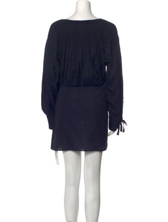 Anaak Bateau Neckline Mini Dress