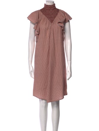 Anaak Plaid Print Knee-Length Dress