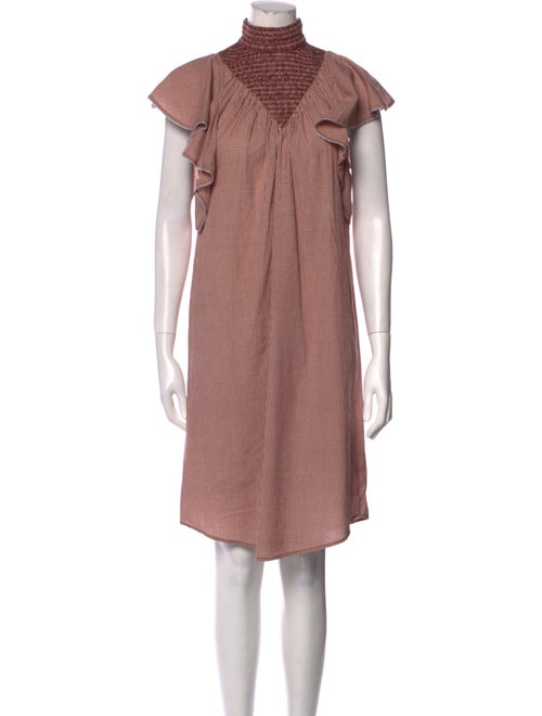 Anaak Plaid Print Knee-Length Dress