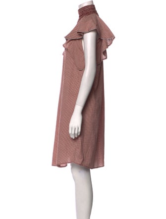 Anaak Plaid Print Knee-Length Dress