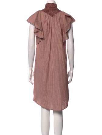 Anaak Plaid Print Knee-Length Dress