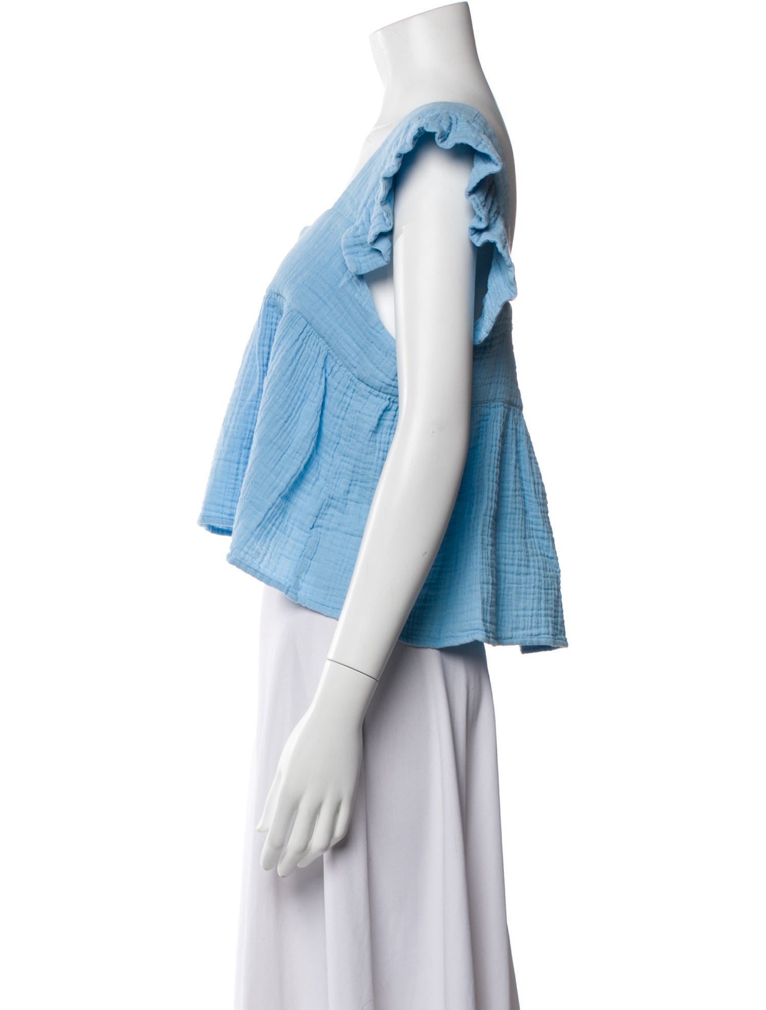 Anaak Square Neckline Short Sleeve Crop Top