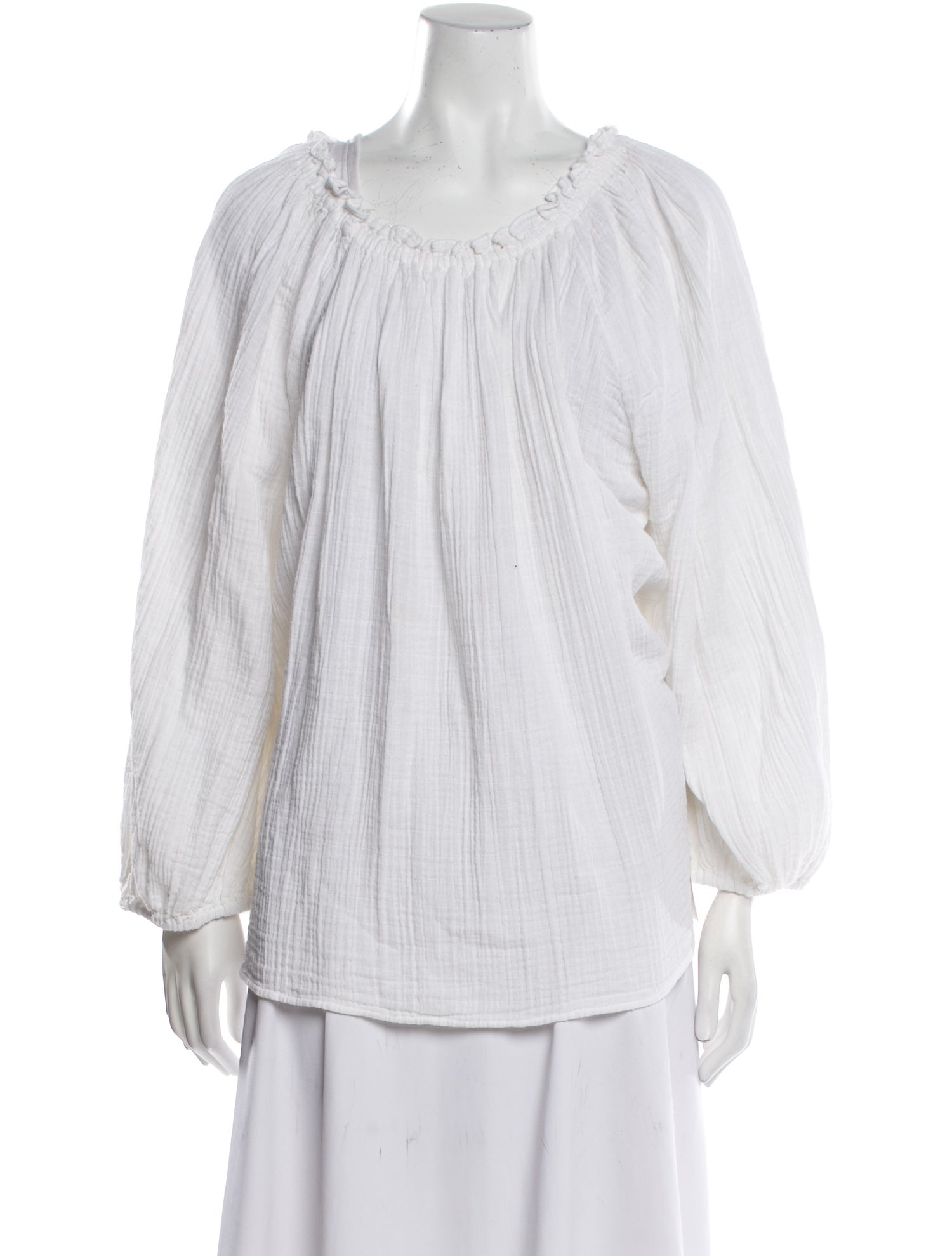 Anaak Scoop Neck Long Sleeve Blouse