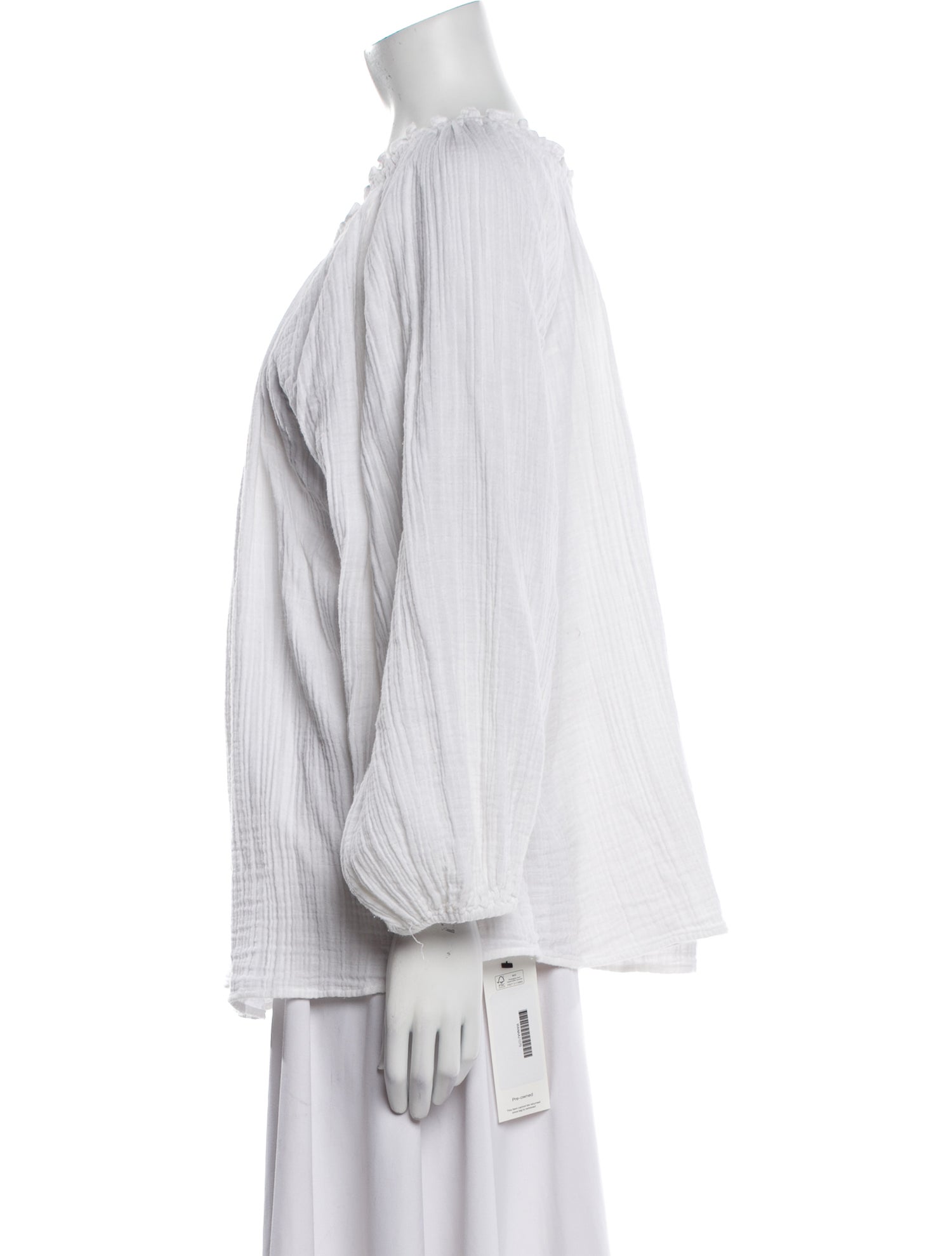 Anaak Scoop Neck Long Sleeve Blouse