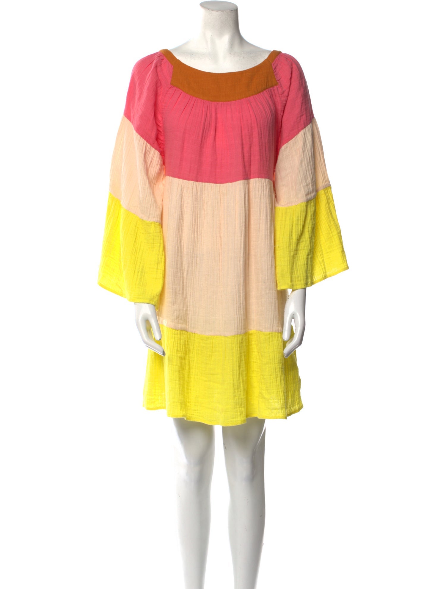 Anaak Colorblock Pattern Mini Dress