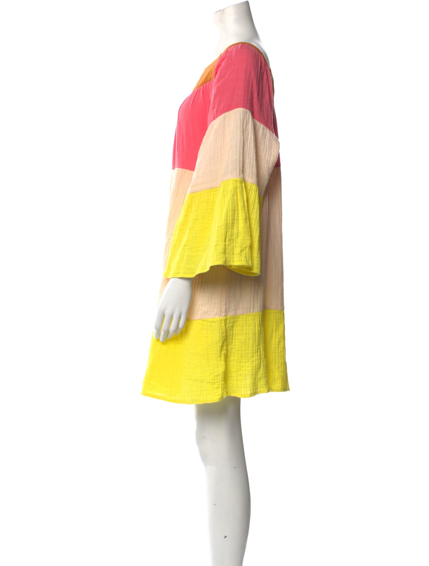 Anaak Colorblock Pattern Mini Dress