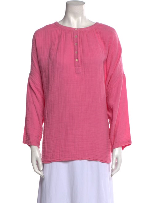 Anaak Scoop Neck Long Sleeve Blouse