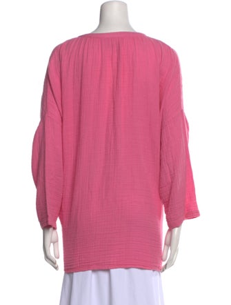 Anaak Scoop Neck Long Sleeve Blouse