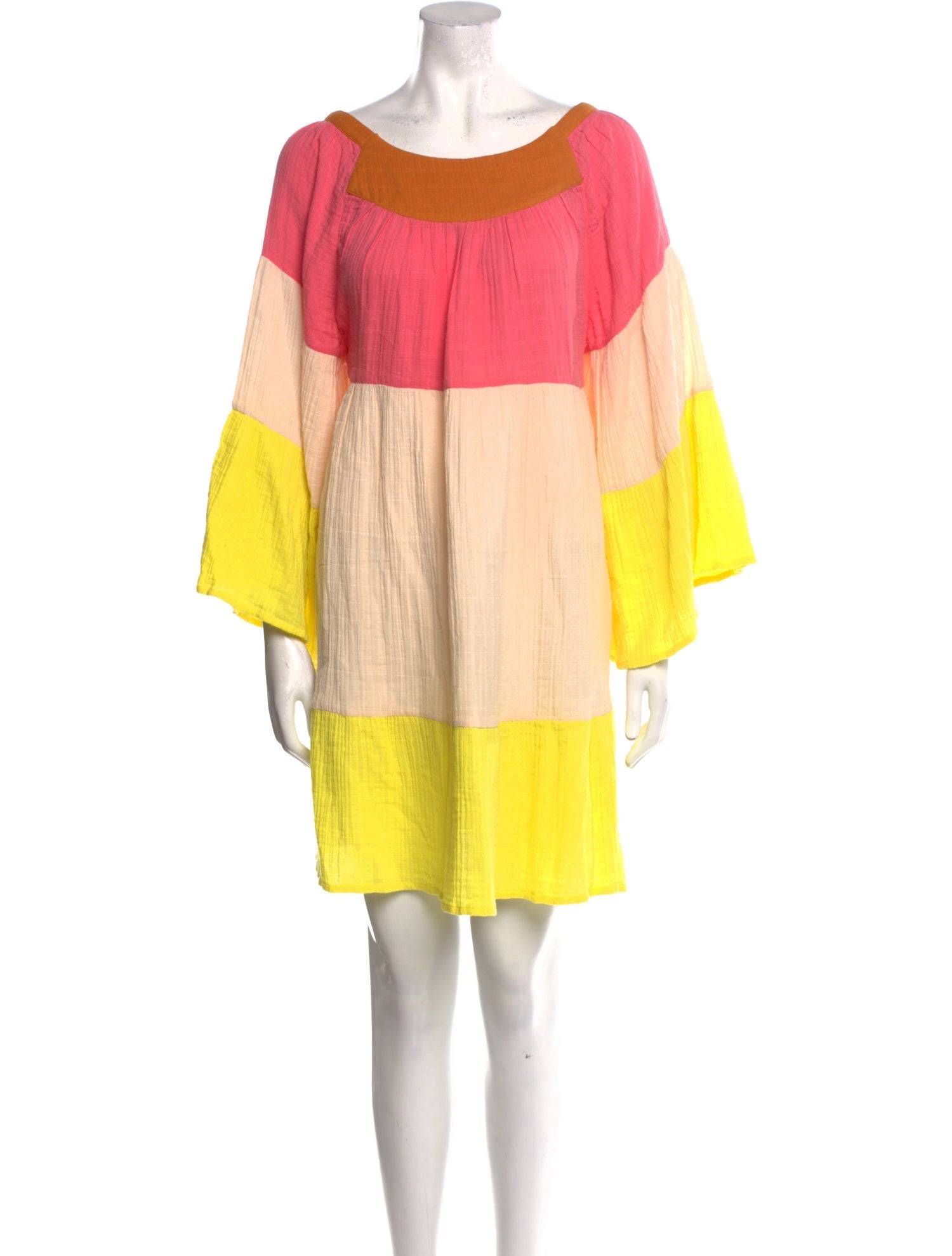 Anaak Colorblock Pattern Mini Dress