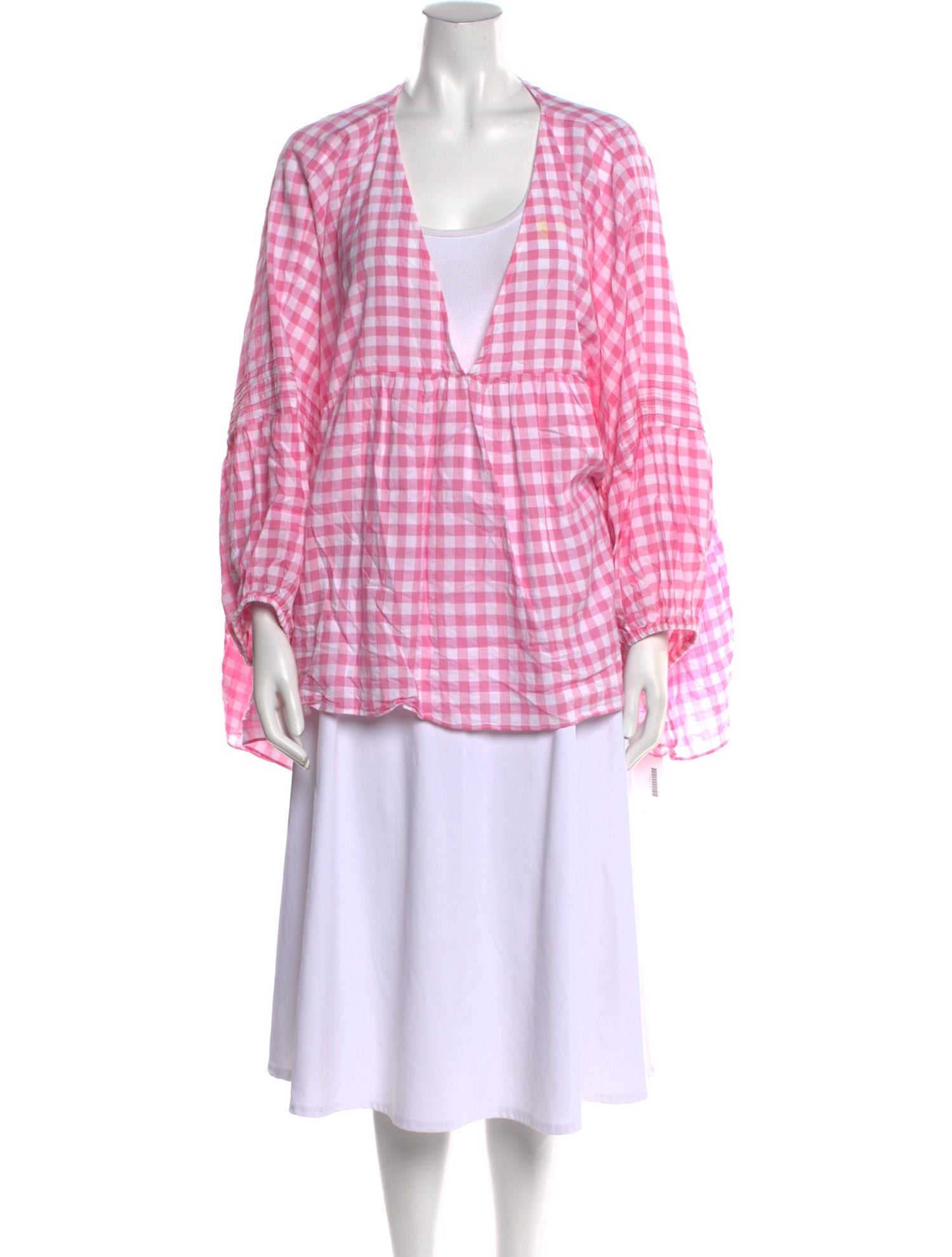 Anaak Plaid Print V-Neck Tunic