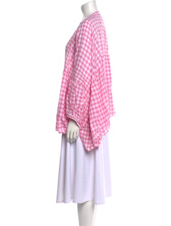 Anaak Plaid Print V-Neck Tunic