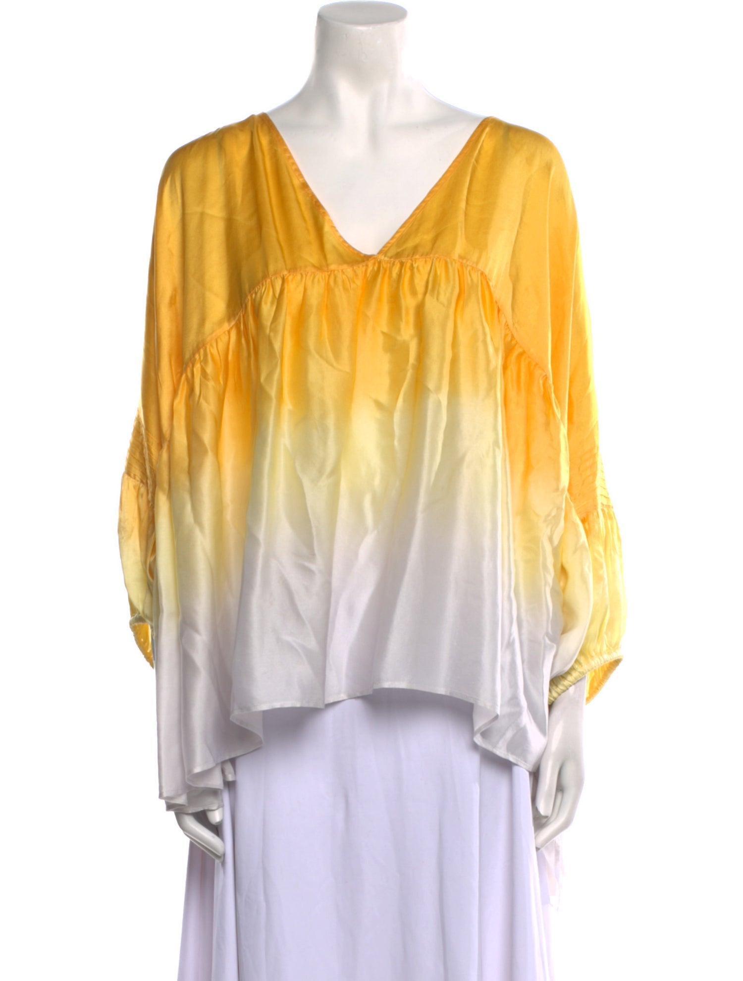 Anaak Silk Tie-Dye Print Blouse