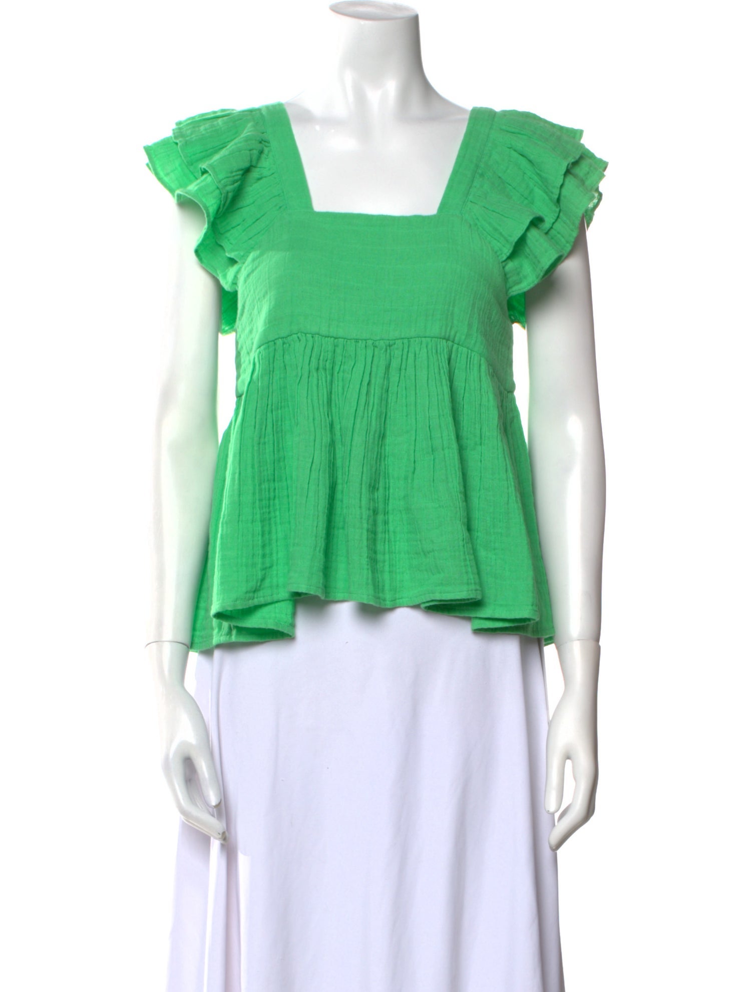 Anaak Square Neckline Short Sleeve Crop Top