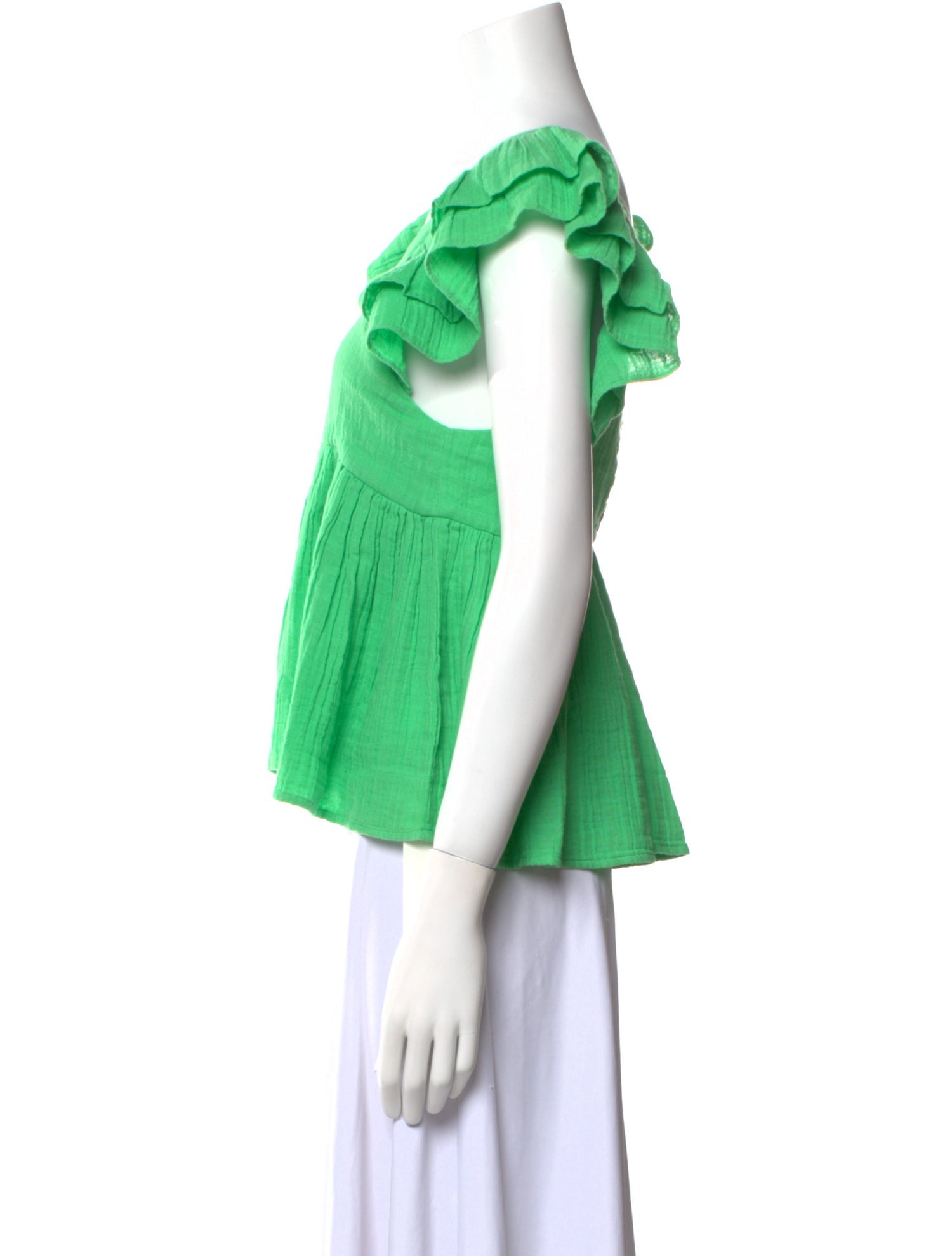 Anaak Square Neckline Short Sleeve Crop Top