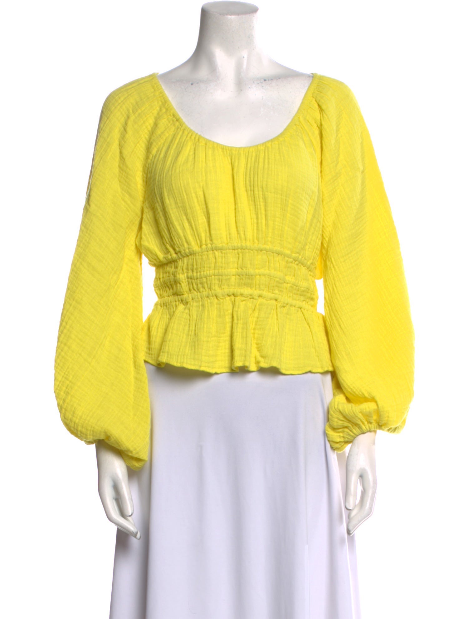 Anaak Scoop Neck Long Sleeve Blouse