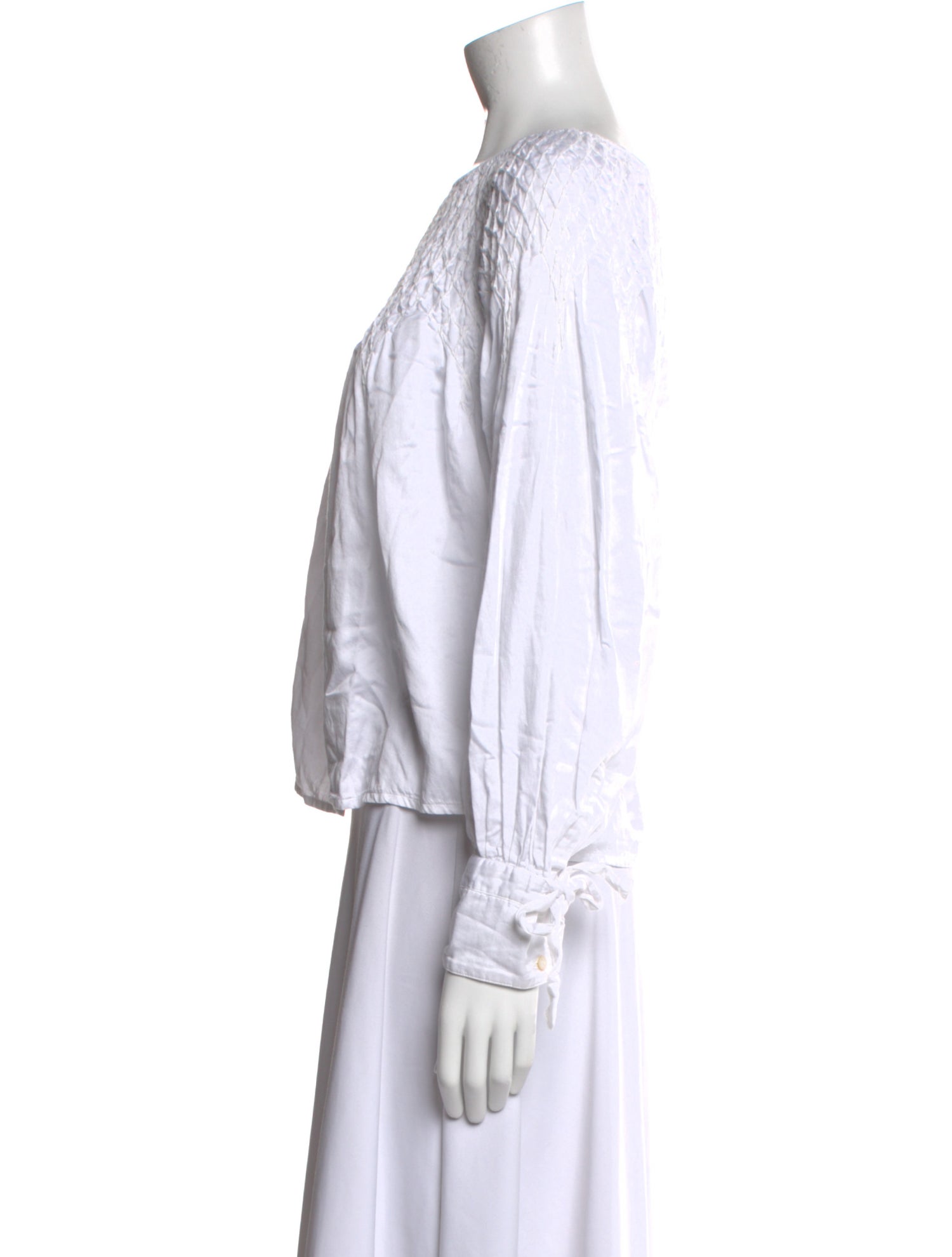 Anaak Bateau Neckline Long Sleeve Blouse