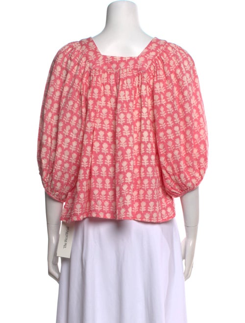 Anaak Printed Square Neckline Crop Top