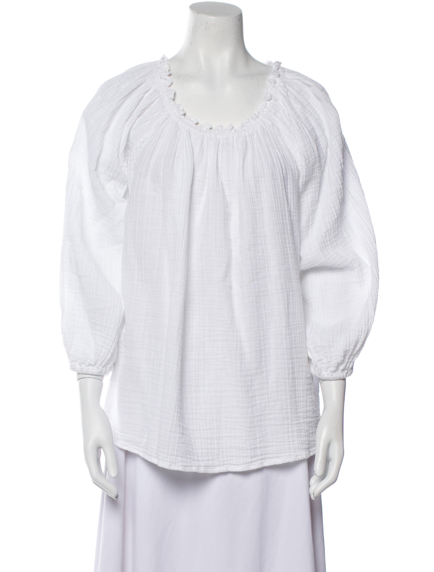 Anaak Scoop Neck Three-Quarter Sleeve Blouse