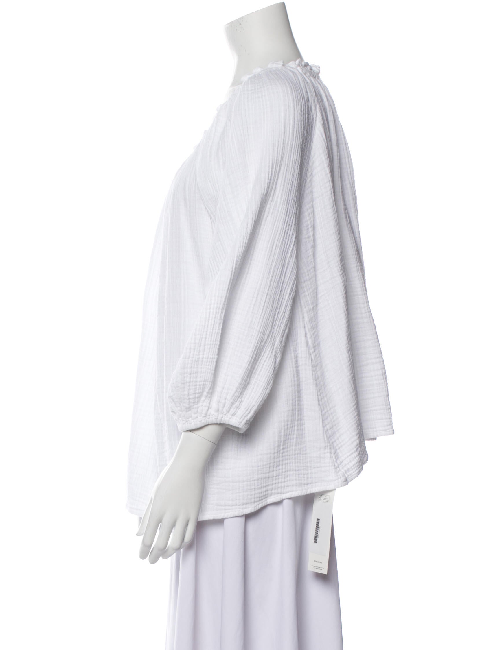 Anaak Scoop Neck Three-Quarter Sleeve Blouse