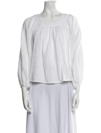 Anaak Carrie Mae Square-Neck Scoop Neck Blouse