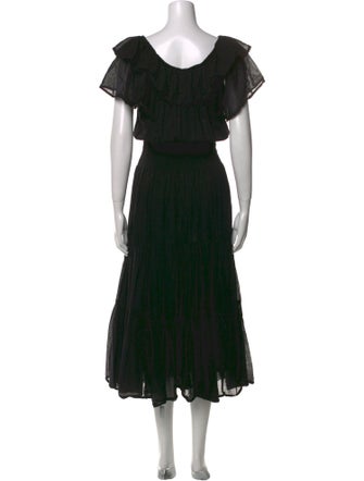 Anaak Scoop Neck Long Dress