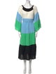Anaak Colorblock Pattern Midi Length Dress