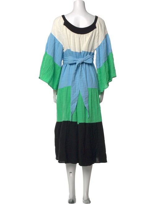 Anaak Colorblock Pattern Midi Length Dress