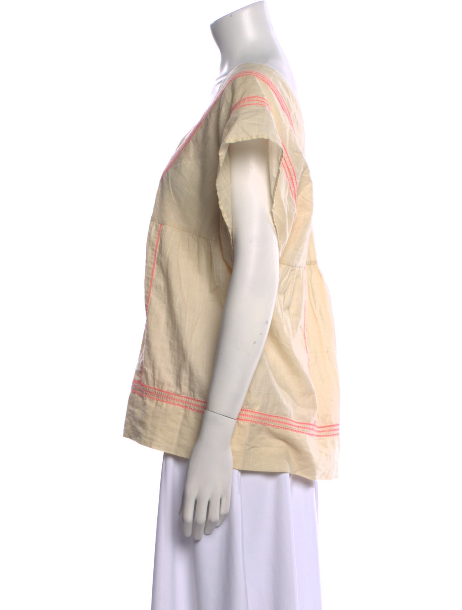 Anaak Striped V-Neck Blouse