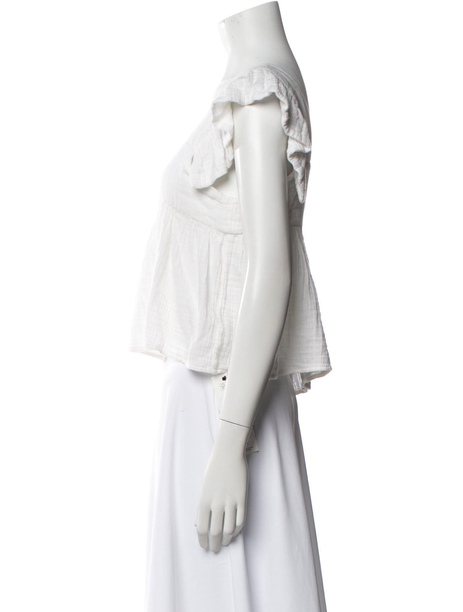 Anaak Square Neckline Short Sleeve Crop Top