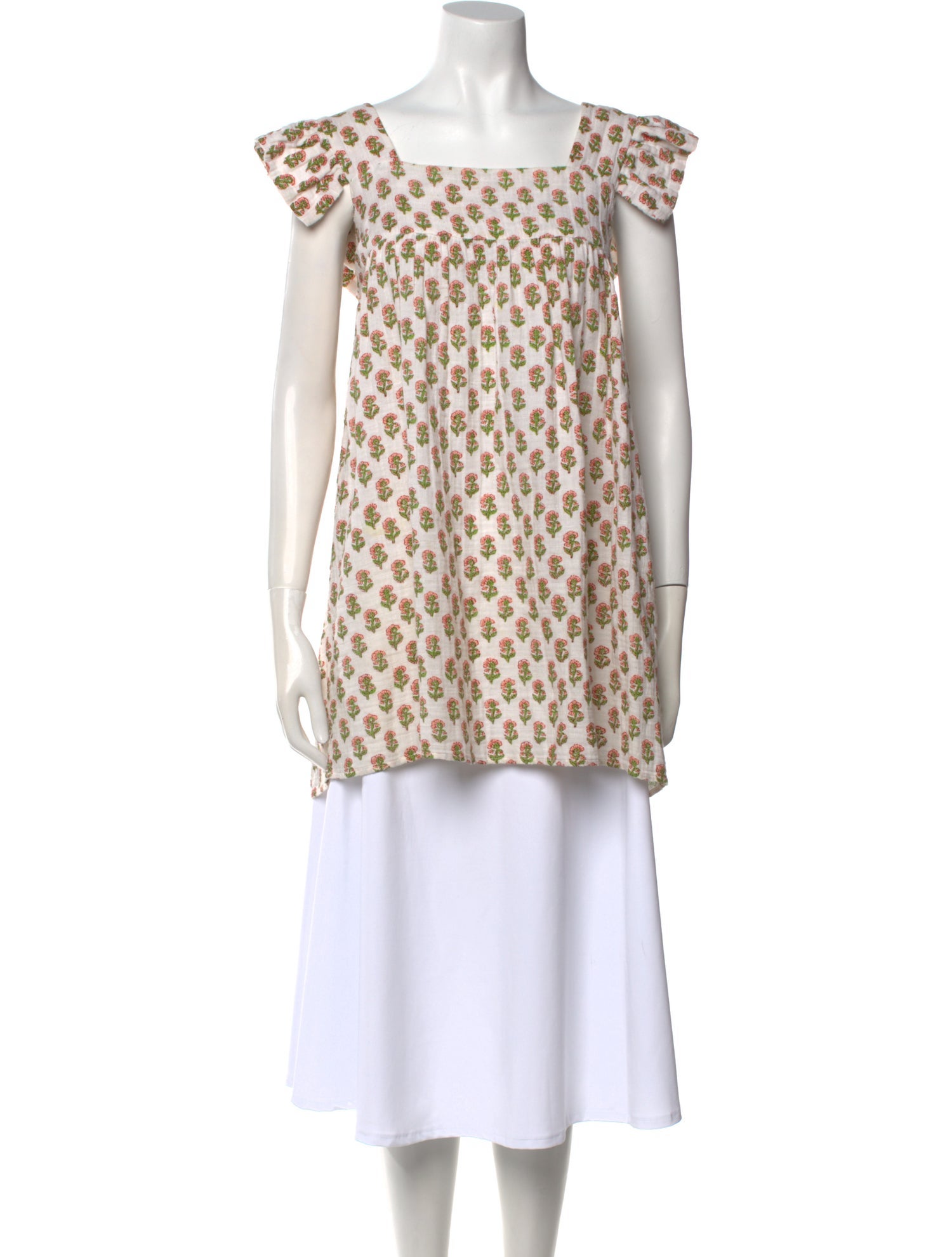 Anaak Printed Square Neckline Tunic