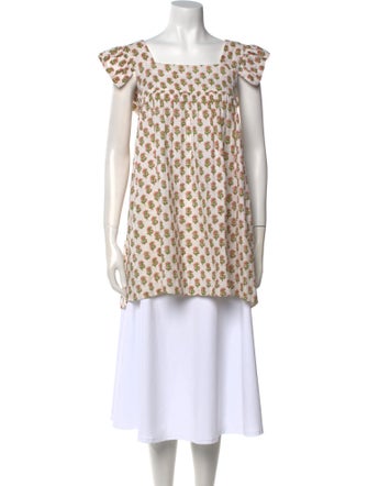 Anaak Printed Square Neckline Tunic
