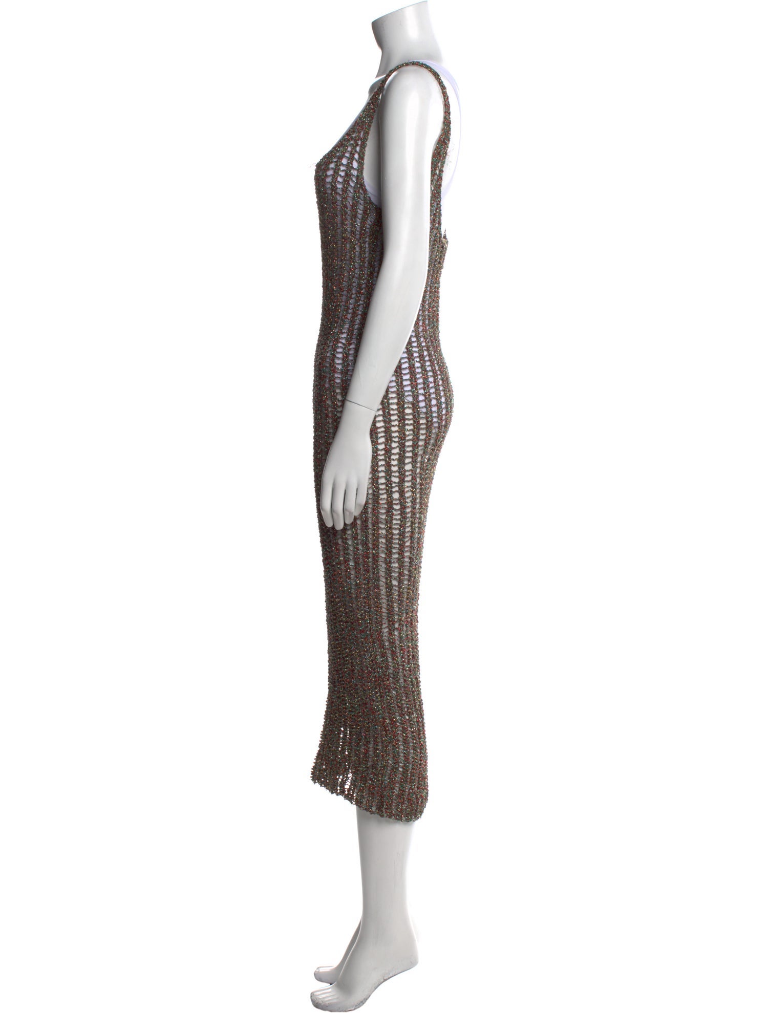 Anaak Scoop Neck Midi Length Dress