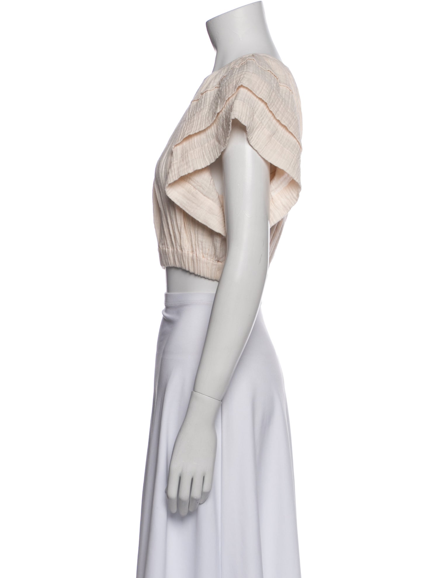 Anaak Crew Neck Short Sleeve Crop Top