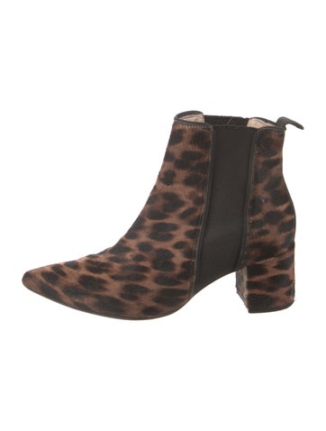 Anna Baiguera Boots Ponyhair Animal Print Chelsea 8