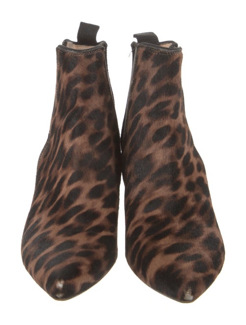 Anna Baiguera Ponyhair Animal Print Chelsea Boots