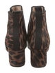 Anna Baiguera Ponyhair Animal Print Chelsea Boots