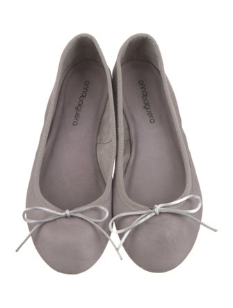 Anna Baiguera Leather Bow Accents Ballet Flats