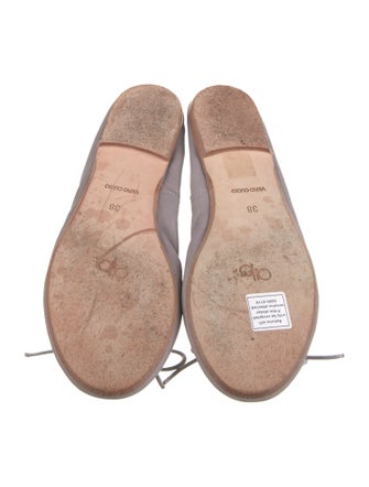 Anna Baiguera Leather Bow Accents Ballet Flats