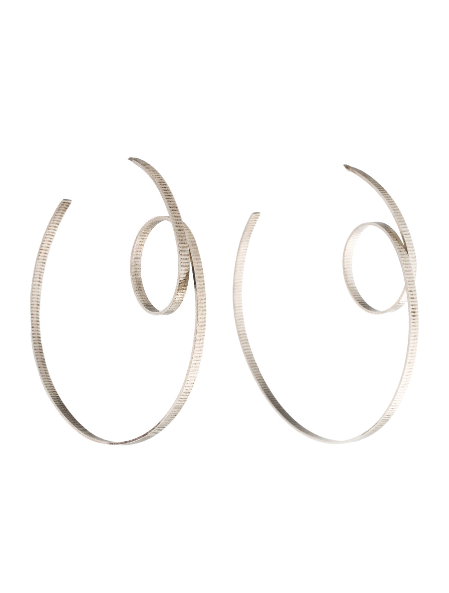 Annie Costello Brown Circle Scroll Hoop Earrings