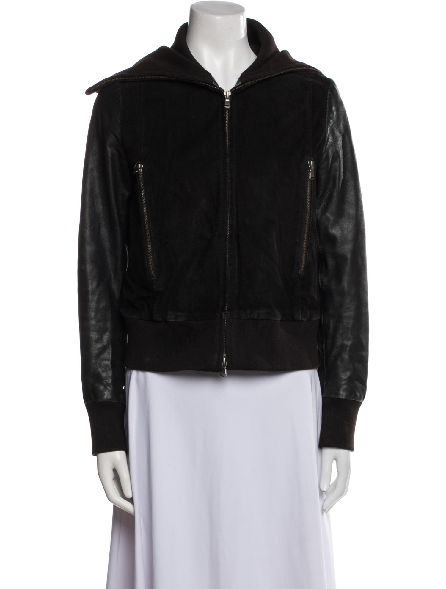 Armand Basi Leather Bomber Jacket