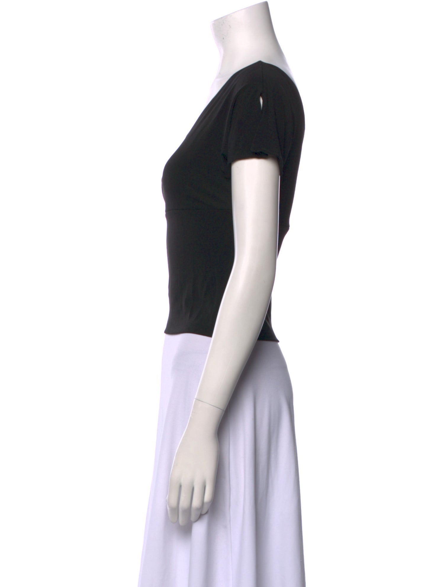 Armand Basi One-Shoulder Short Sleeve Crop Top