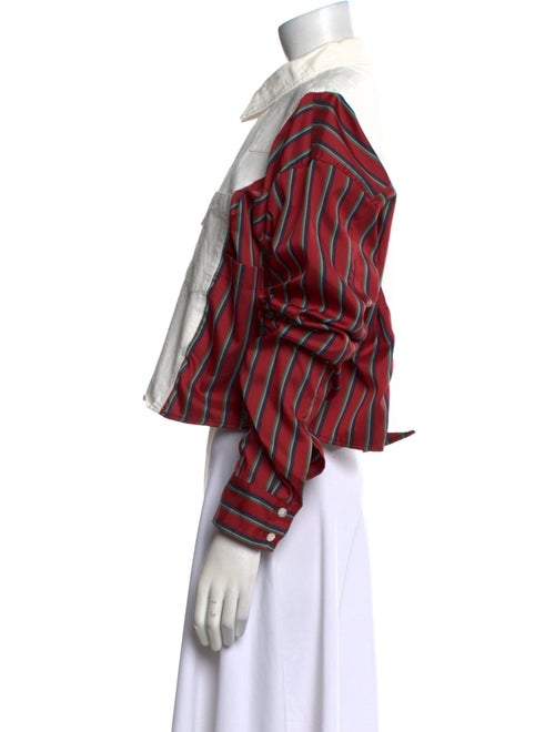 Andrea Crews Printed Long Sleeve Button-Up Top