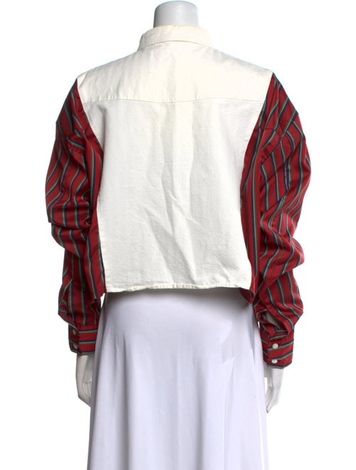 Andrea Crews Printed Long Sleeve Button-Up Top