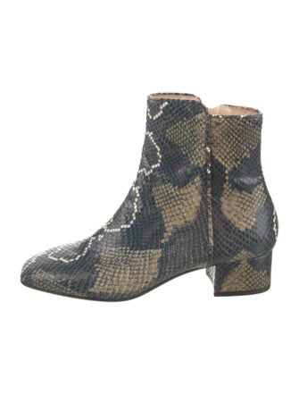 Andrea Gomez Snakeskin Animal Print Boots
