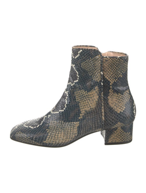 Andrea Gomez Snakeskin Animal Print Boots