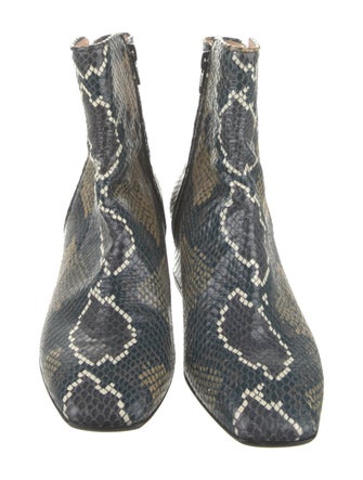 Andrea Gomez Snakeskin Animal Print Boots